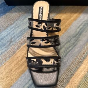 Karl Lagerfeld Black Strappy Sandals